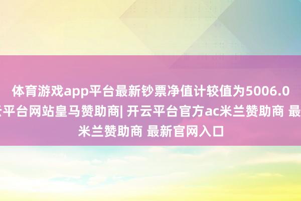 体育游戏app平台最新钞票净值计较值为5006.09万元-开云平台网站皇马赞助商| 开云平台官方ac米兰赞助商 最新官网入口