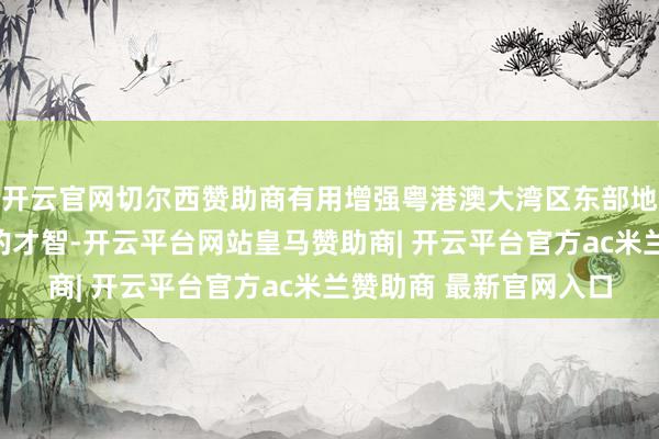开云官网切尔西赞助商有用增强粤港澳大湾区东部地区贯穿国内海外市集的才智-开云平台网站皇马赞助商| 开云平台官方ac米兰赞助商 最新官网入口