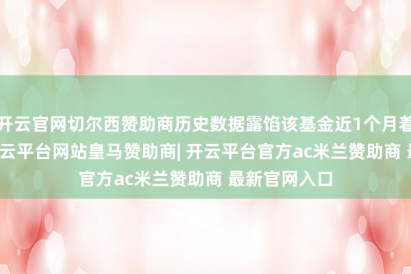 开云官网切尔西赞助商历史数据露馅该基金近1个月着落3.86%-开云平台网站皇马赞助商| 开云平台官方ac米兰赞助商 最新官网入口